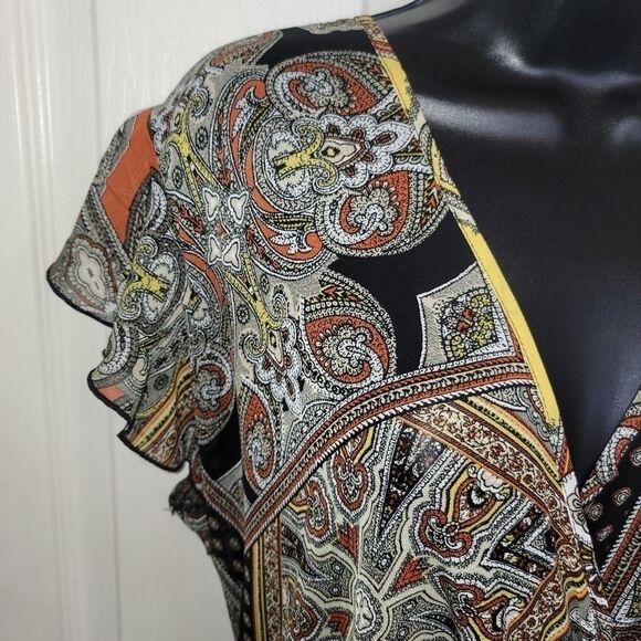 Kate & Lily paisley patchwork print chiffon maxi dress size 20w - Picture 3 of 7